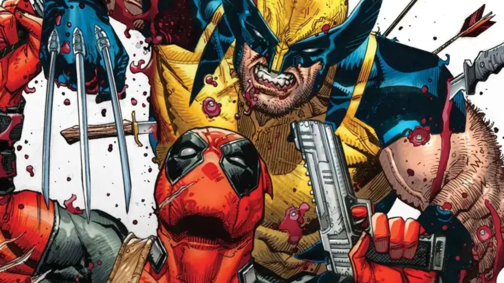 Wolverine and Deadpool fighting