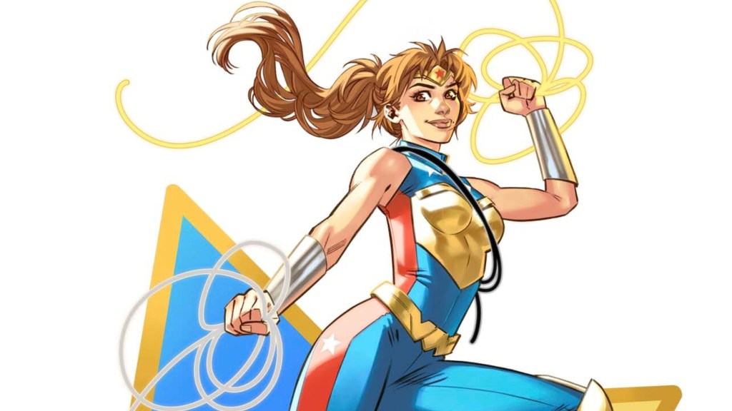 Trinity with the Lasso of Truth and the Lasso of Lies from the cover of Trinity: Daughter of Wonder Woman #1