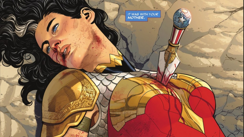 Wonder Woman dead in the Wonder War from Wonder Woman #19