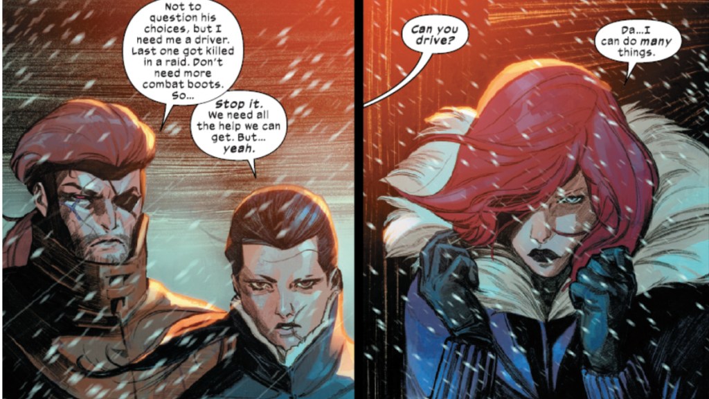 Ultimate Gambit and Kitty Pryde meet Black Widow in Ultimate Wolverine #3