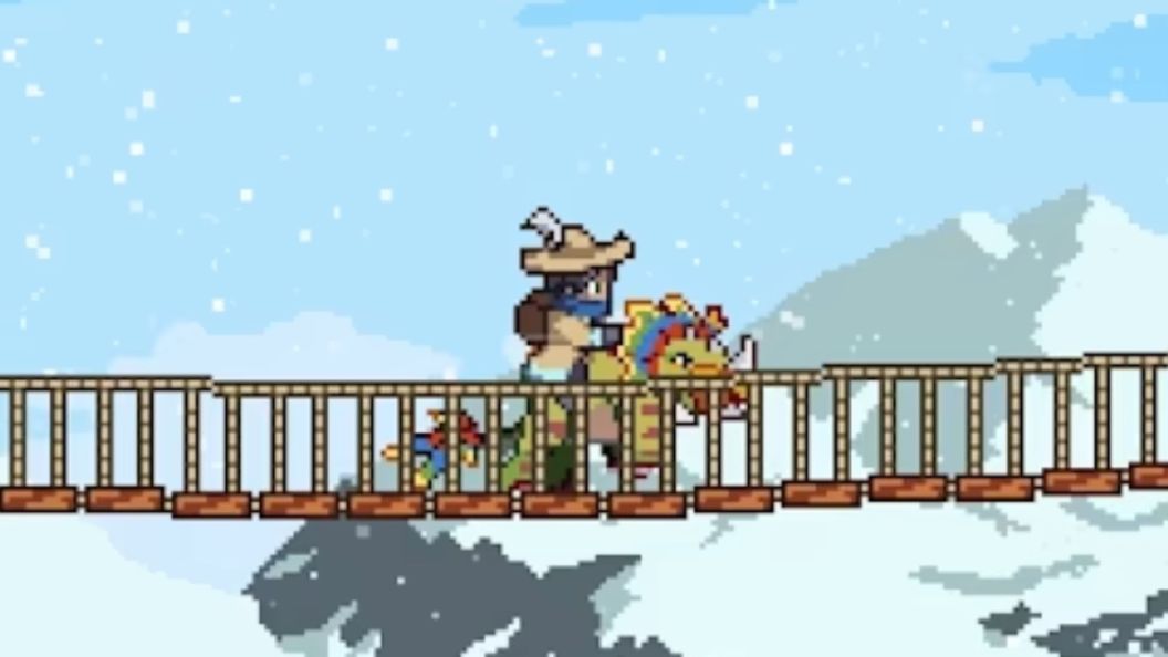 Riding a Dinosaur in Monster Sanctuary