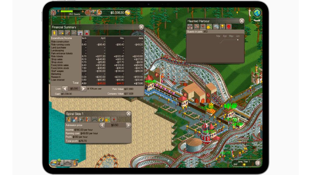 Rollercoaster Tycoon Classic no iPad