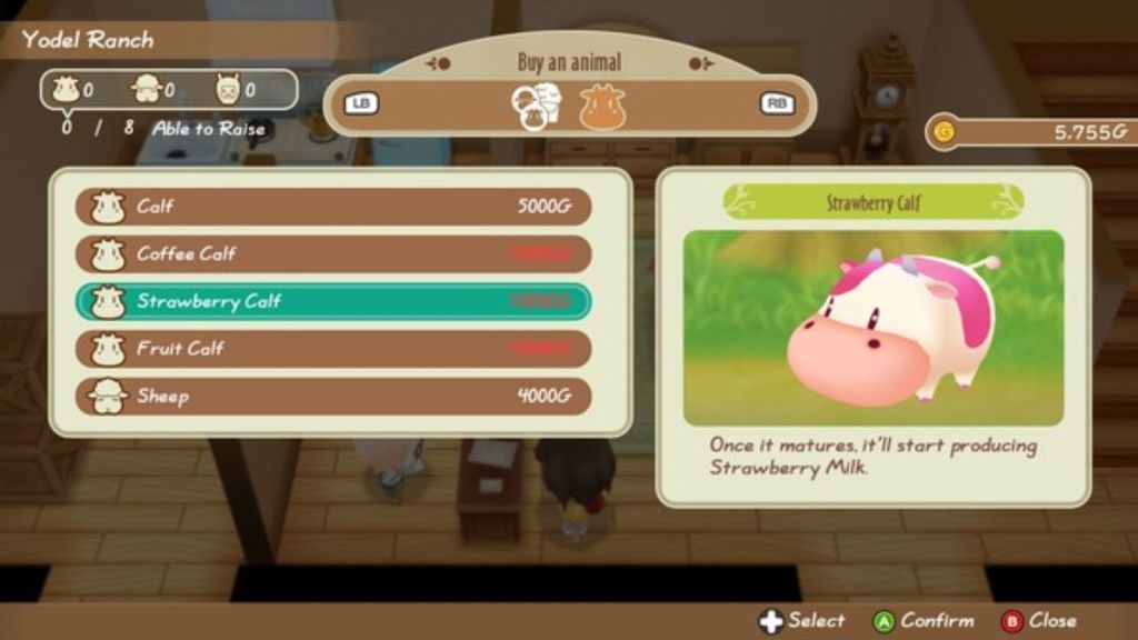 Story of Seasons Friends of Mineral Town Strawberry Cow