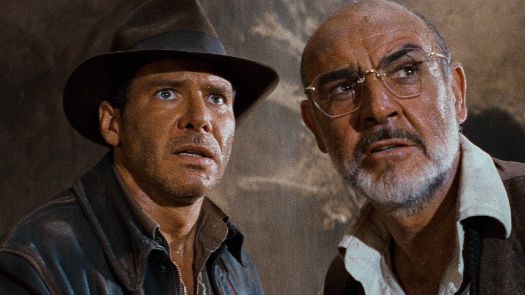 Harrison Ford and Sean Connery in Indiana Jones and The Last Crusade