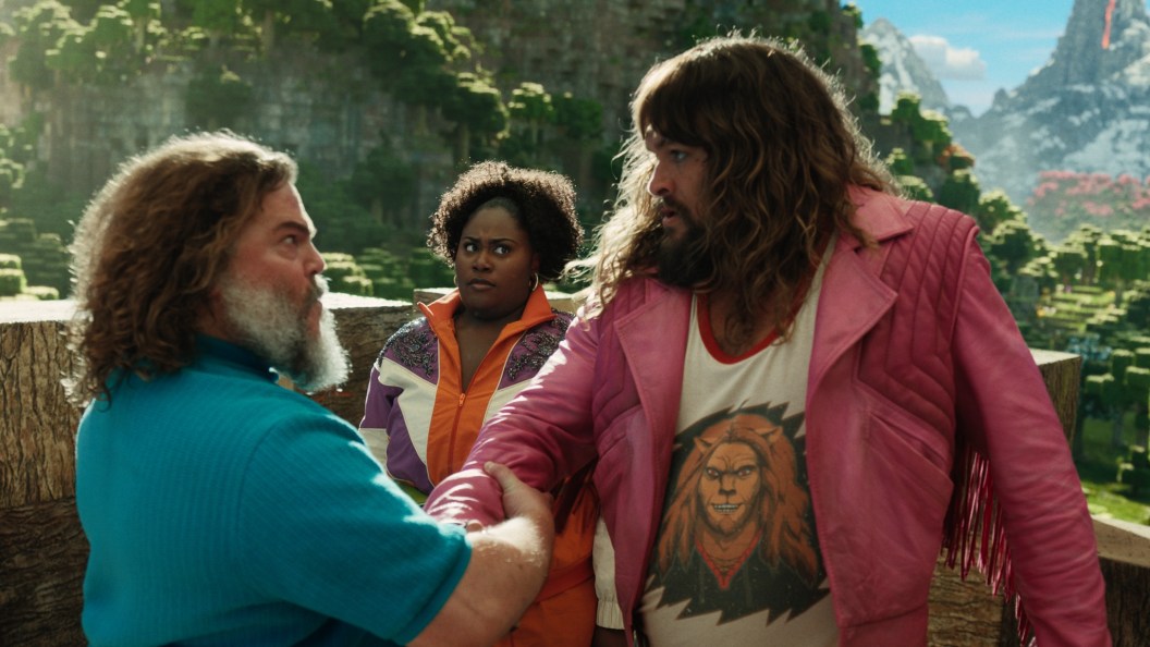 Jack Black and Jason Momoa in A Minecraft Movie