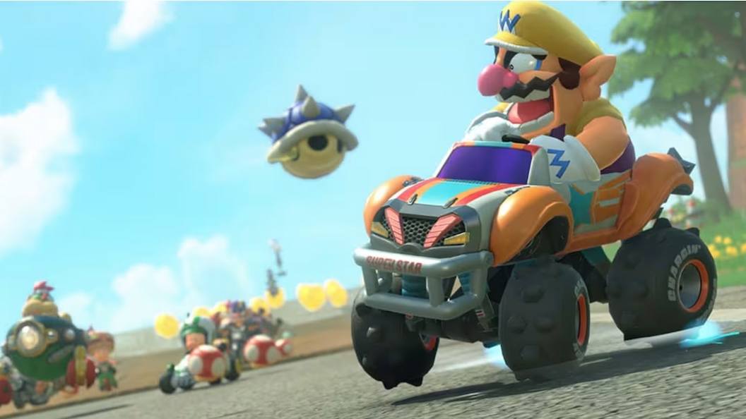 Mario Kart World Wario & Spiny Shell
