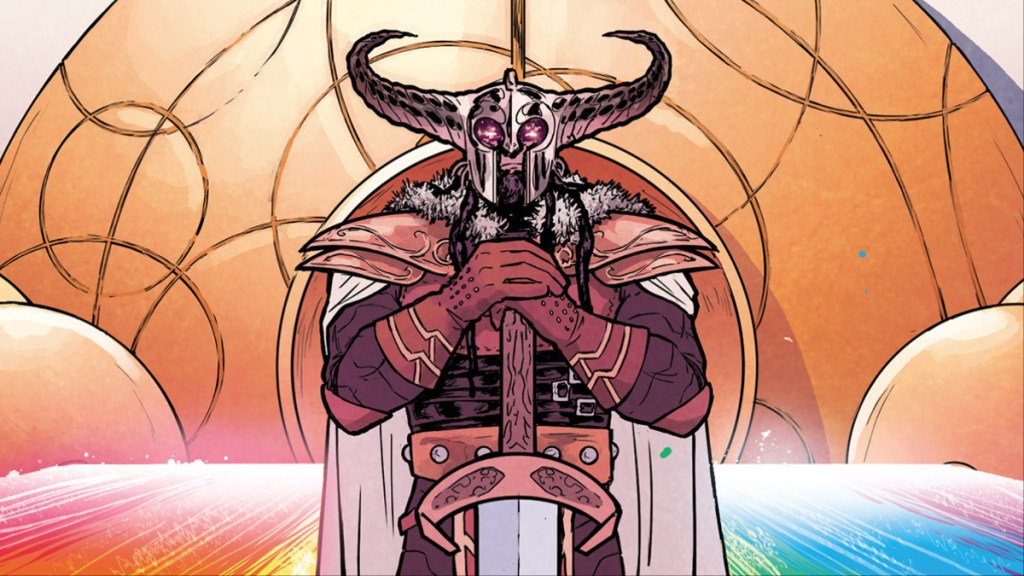 Heimdall standing guard over the Bifrost