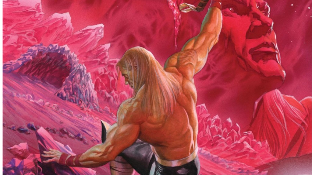 Thor building Tormod out of his helmet