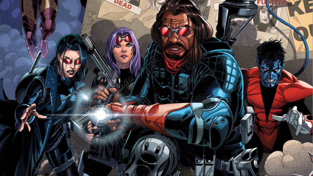 Bishop, Kate Pryde, Psylocke, and Nightcrawler from the over to Chris Claremont: Prelude to Future Past