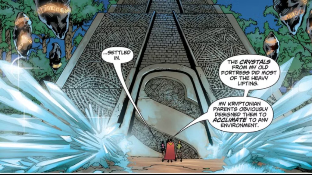 Superman's Fortress of Solitude in the Andes from the Superman comics of the '00s