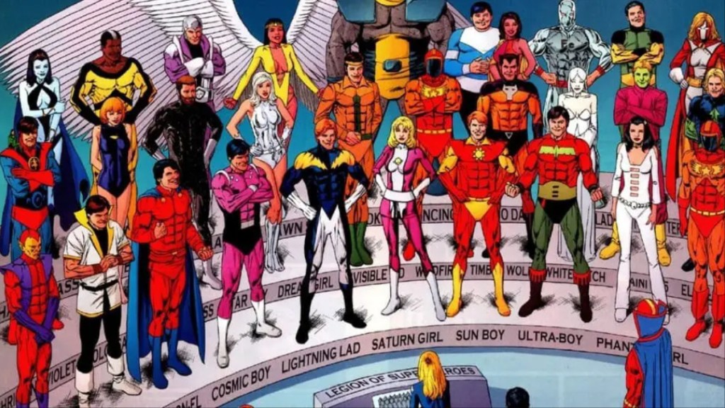 The Legion of Superheroes room from the Fortress of Solitude in Justice League of America/Justice Society of America: The Lightning Saga
