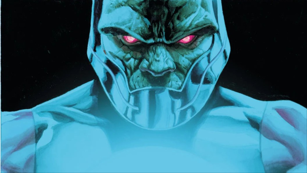 Darkseid glowing with blue energy from Final Crisis