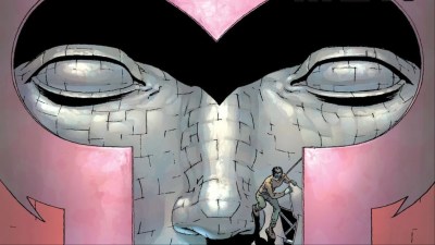 Toad helping to build a statue to Magneto on Genosha