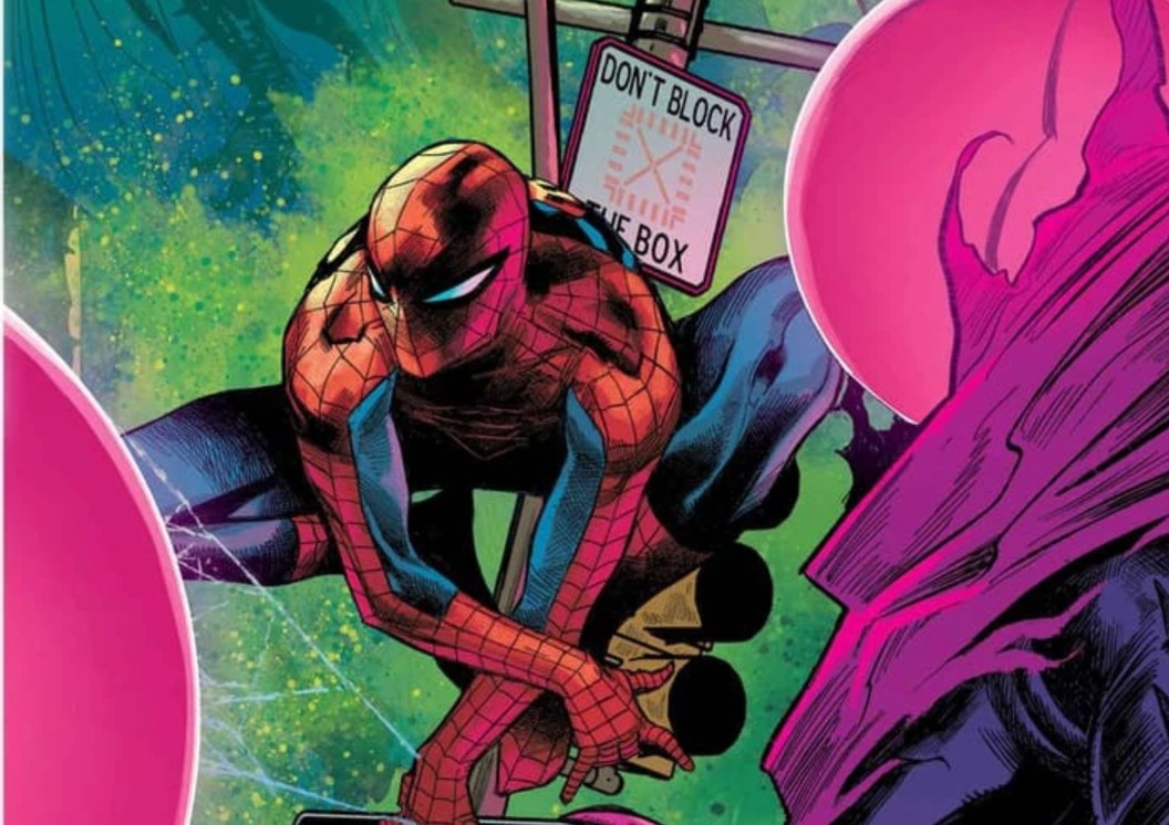 Spider-Man surrounded by Mysterios