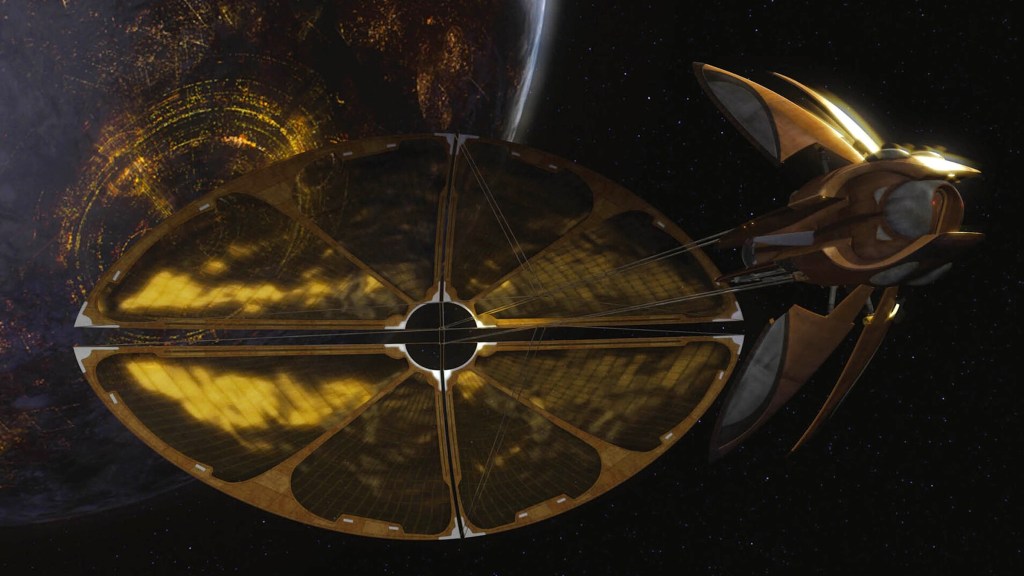 Count Dooku's solar sailer space yacht