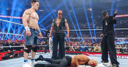 WWE's John Cena, The Rock, and Travis Scott