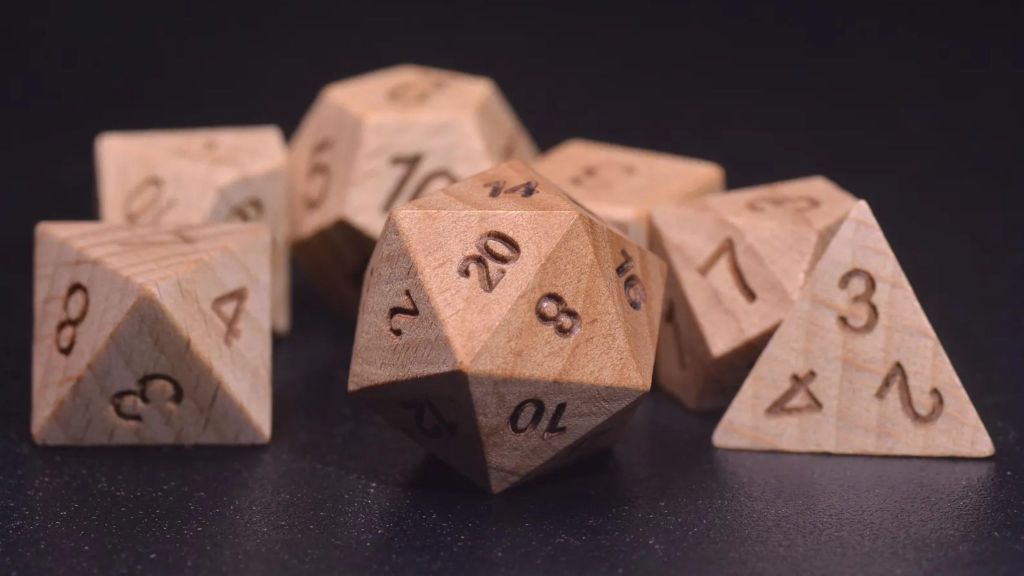 Wooden Druid DnD Dice