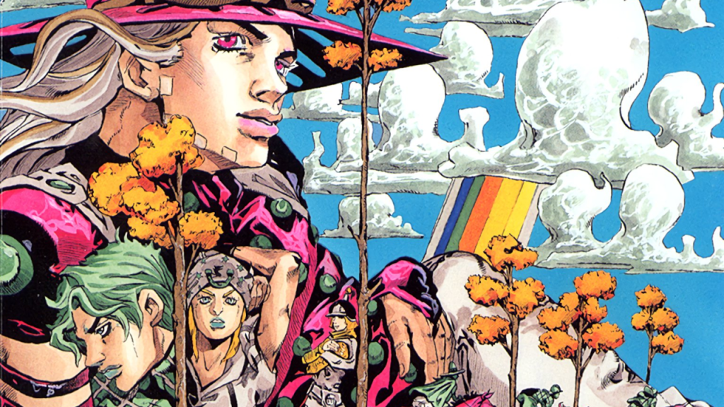 JoJo's Bizarre Adventure Steel Ball Run volume 7 cover featuring Johnny Joestar and Gyro Zeppeli