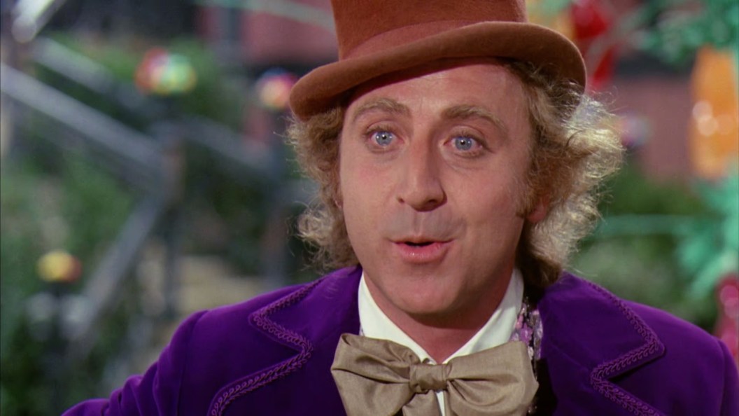 Gene Wilder as the titular character in Willy Wonka and the Chocolate Factory