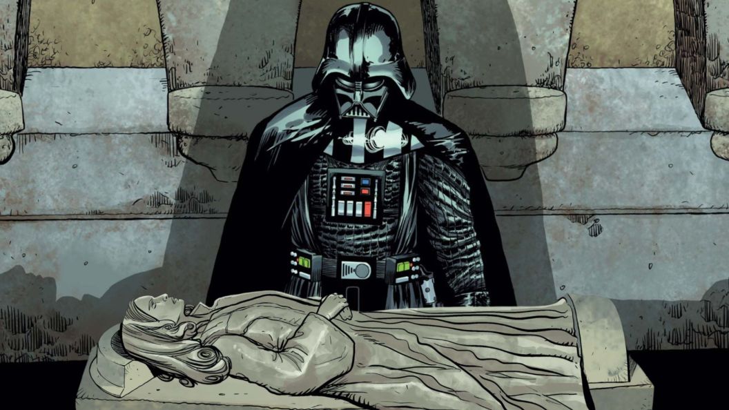 Darth Vader at Padme's tomb in Darth Vader (2020) by Greg Pak