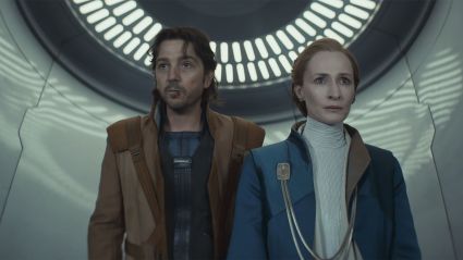 Cassian Andor and Mon Mothma in Season 2, Episode 9 of Andor -- "Welcome to the Rebellion"