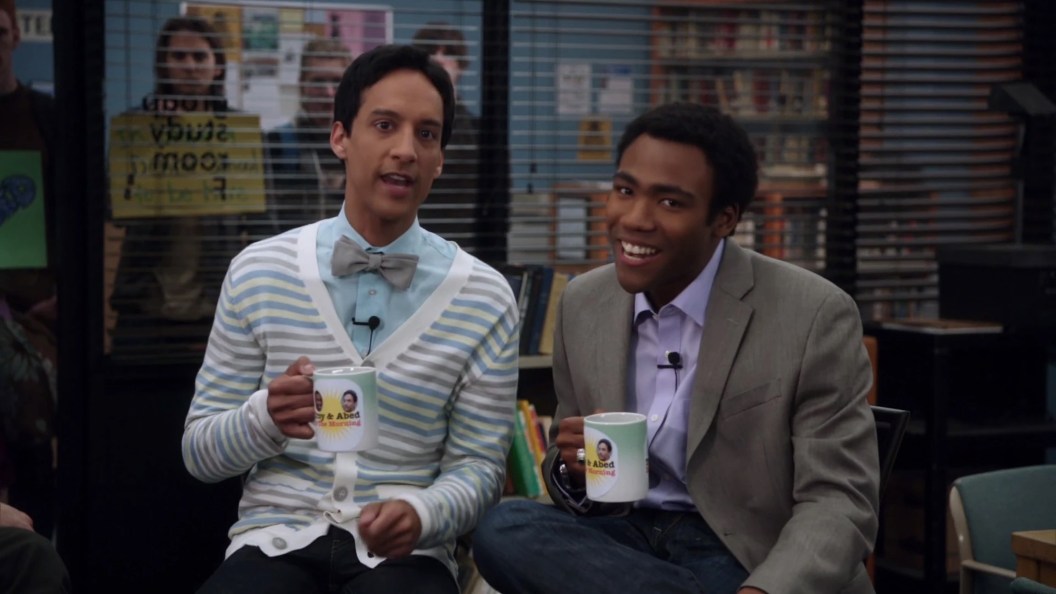 Abed and Troy in a still from the NBC sitcom Community