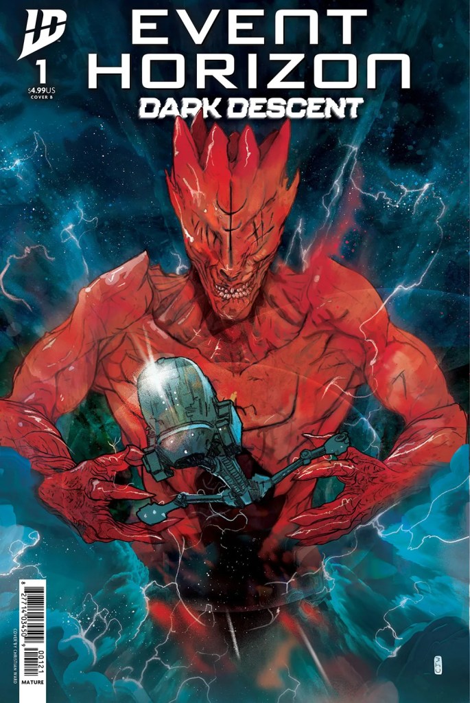 Cover B of Event Horizon Dark Descent #1 comic book prequel