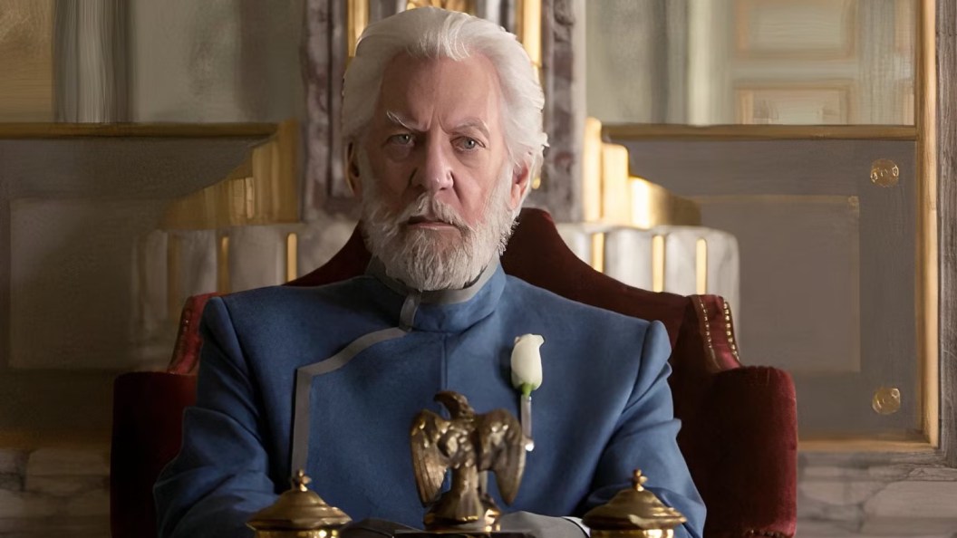 Donald Sutherland as President Snow in The Hunger Games
