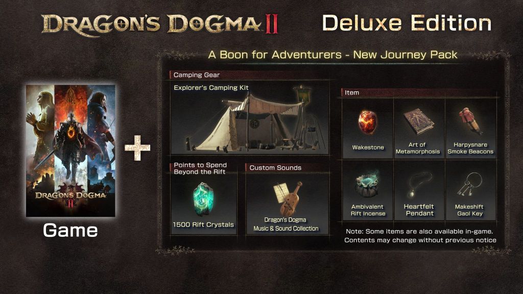 Dragon's Dogma 2 Deluxe Edition Perks