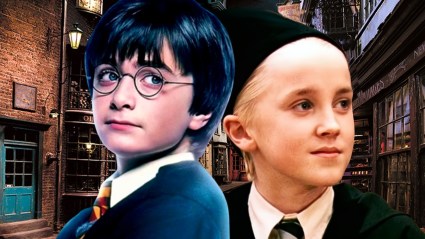 Harry Potter and Draco Malfoy in Diagon Alley