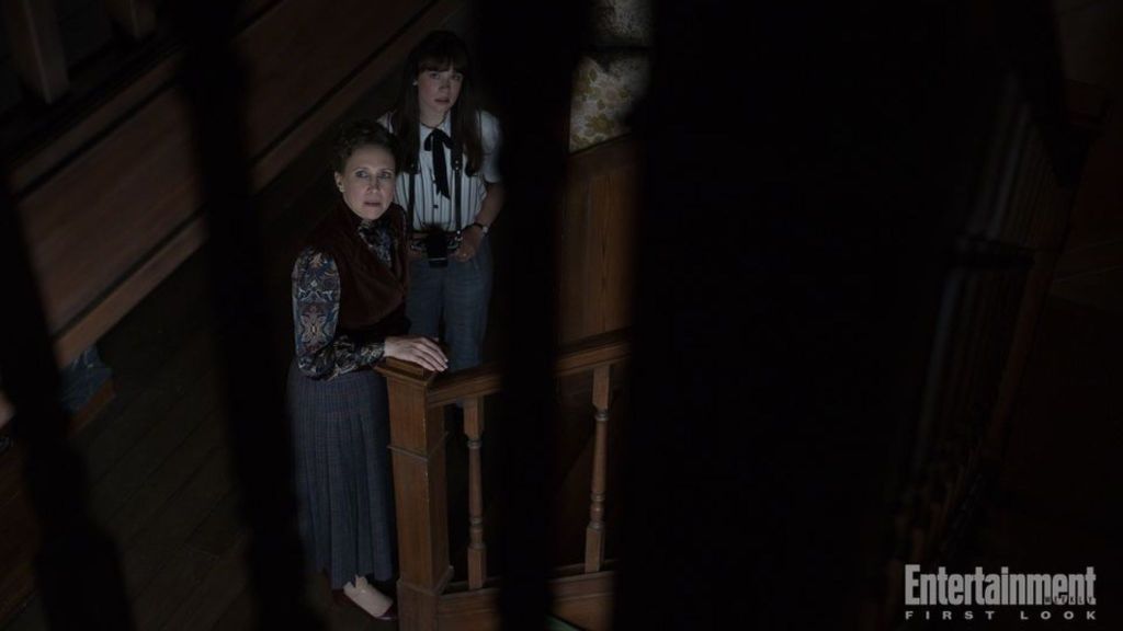 Lorraine (Vera Farmiga) and Judy (Mia Tomlinson) in The Conjuring Last Rites