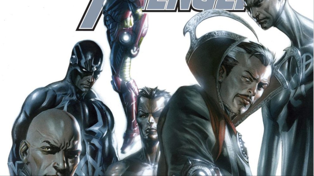 Professor X, Black Bolt, Iron Man, Namor, Doctor Strange, and Mister Fantastic gathered together as the Illuminati