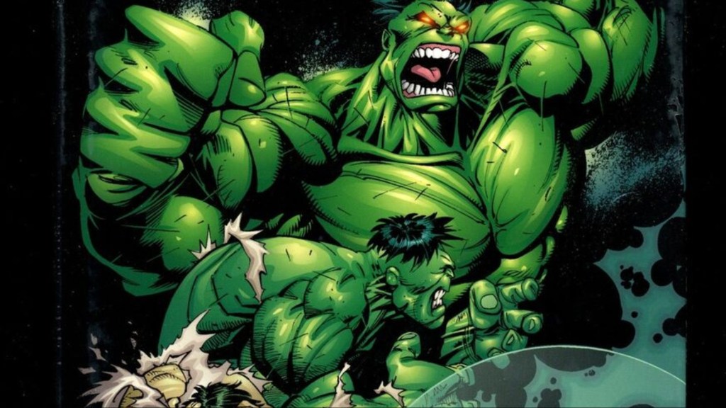 The Hulk transforming