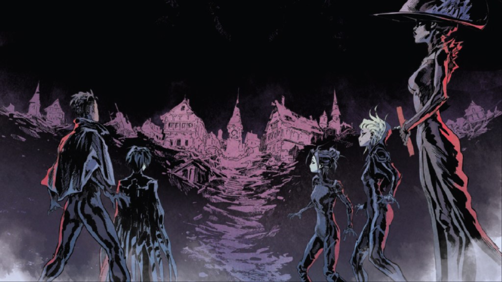 Lady Henrietta leading the Outliers into the Penumbra