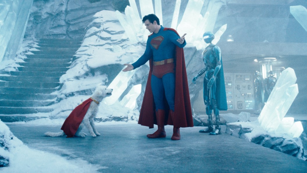 Superman and Krypto in the Fortress of Solitude