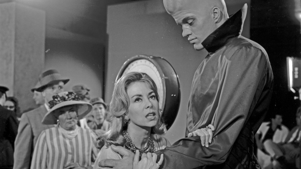 Twilight Zone Kanamit holds woman back from revealing his secret