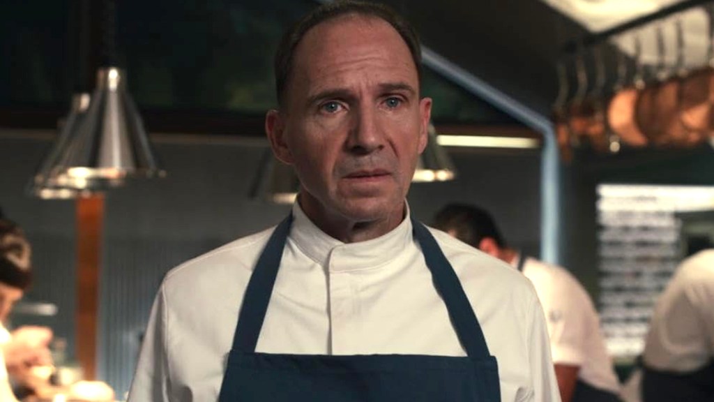 Ralph Fiennes as Julian Slowik in The Menu