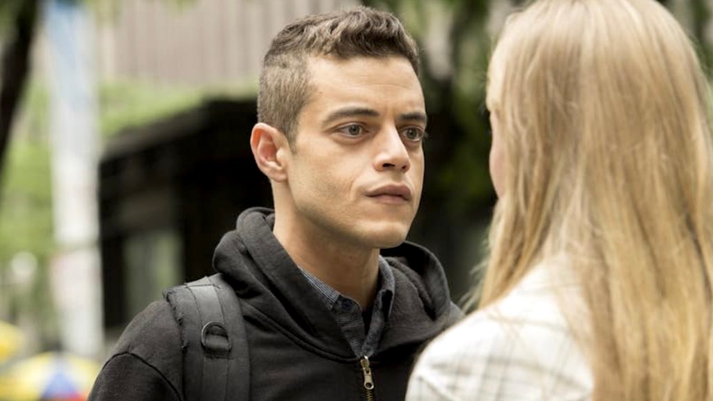 Rami Malek and Portia Doubleday in Mr. Robot