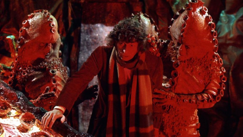 Tom Baker as the Doctor in Terror of the Zygons
