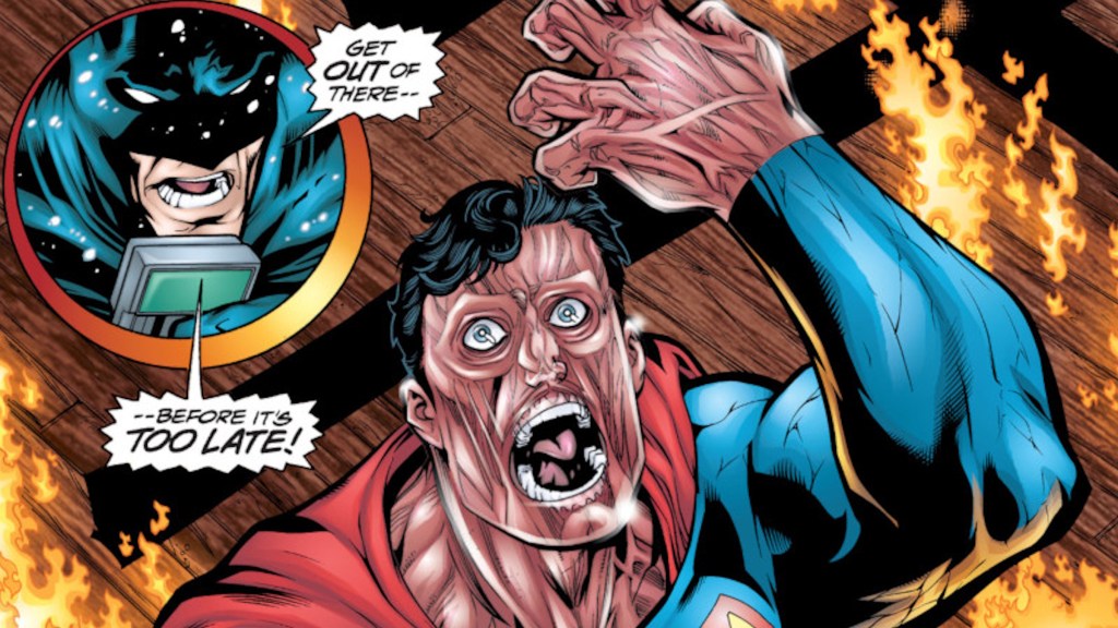 Superman dying from Batman's contingency plan