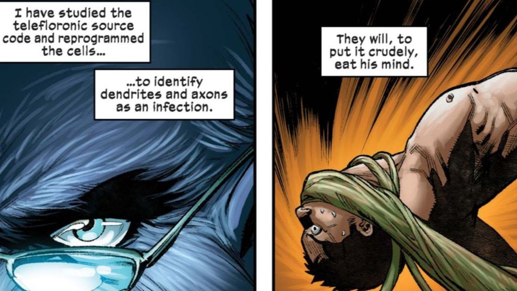 Beast lobotomizes an enemy in X-Force