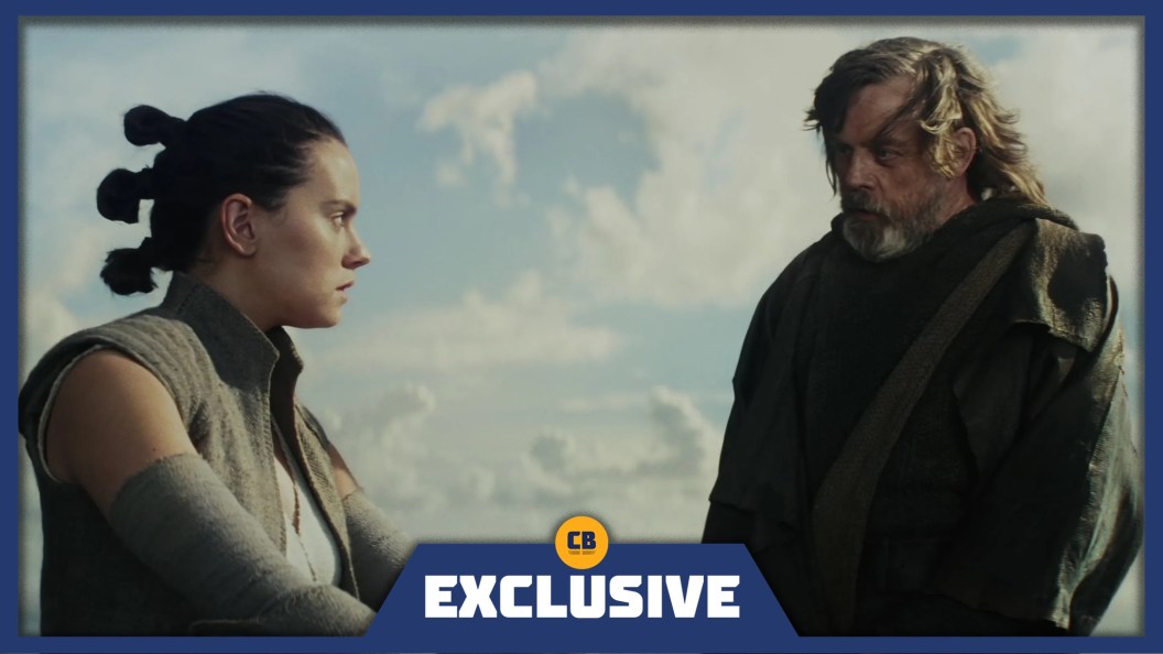 Daisy Ridley and Mark Hamill in The Last Jedi