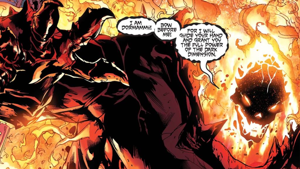 Dormammu reveals himself to The Hood