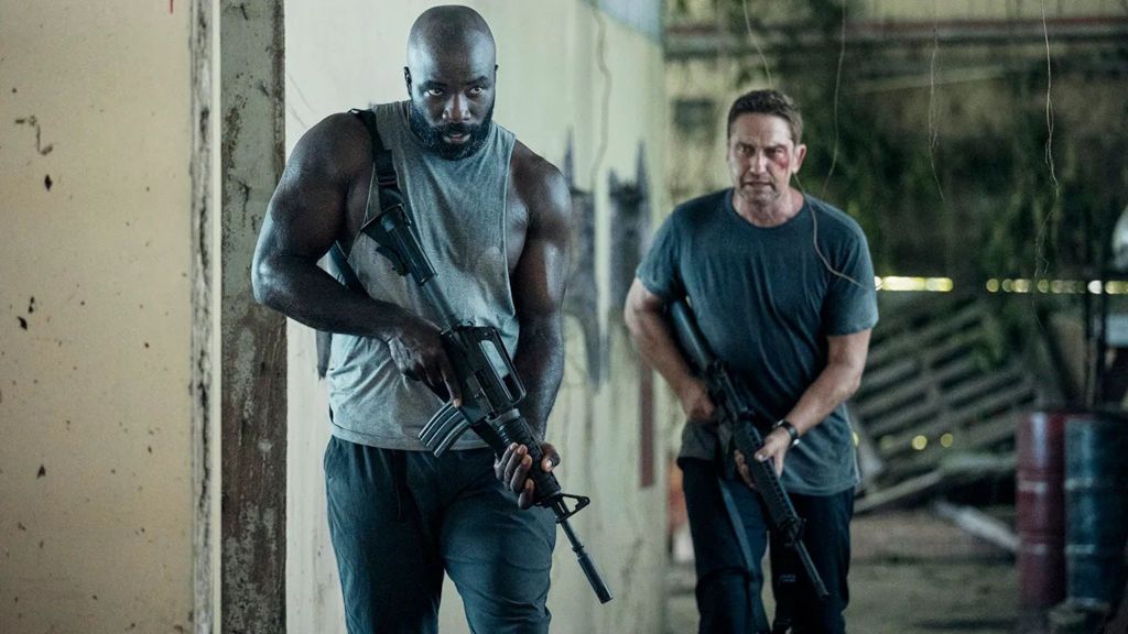 Gerard Butler and Mike Colter in Lionsgate's Plane