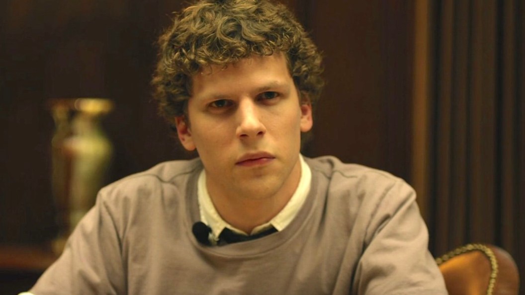 Jesse Eisenberg as Mark Zuckerberg in The Social Network