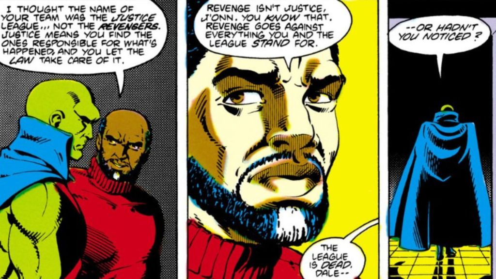 Martian Manhunter declares the Justice League dead