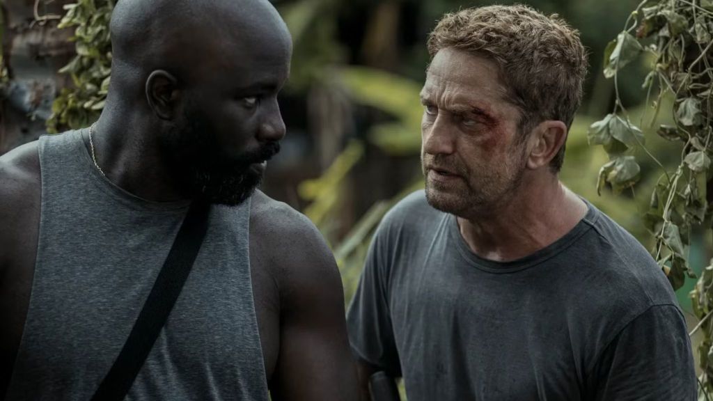 Mike Colter and Gerard Butler in Plane