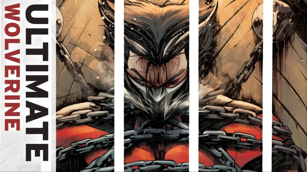 Ultimate Wolverine in chains on the cover of Ultimate Wolverine #6