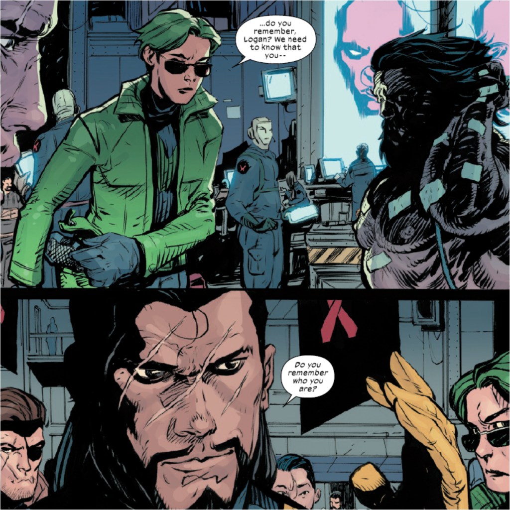 Forge and Abigail Brand talking to Ultimate Wolverine