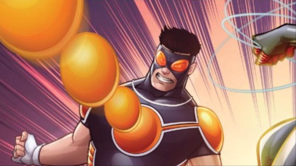 Goldballs firing out his gold balls